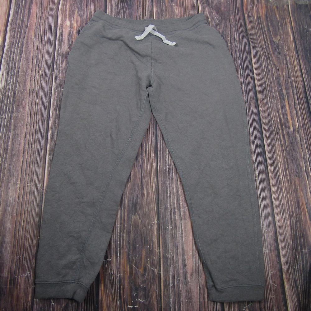 The North Face Jogger Pants Mens Large Gray French Terry Sweatpants Cuffed